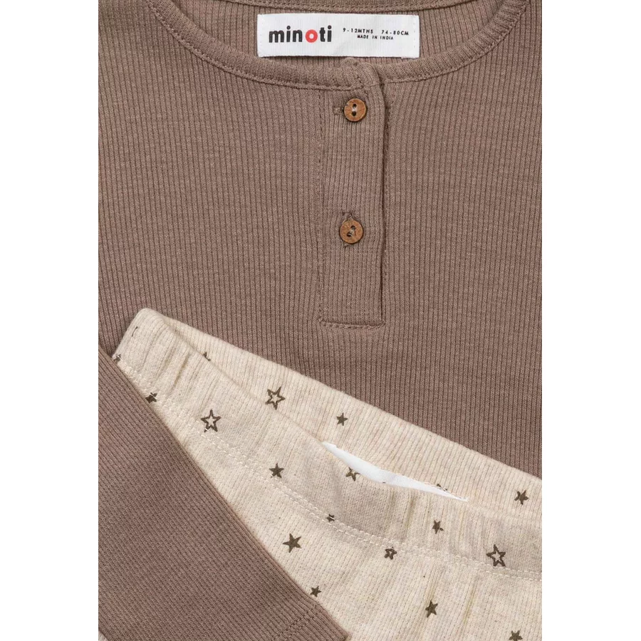 Minoti Set aus Body und Leggings graubeige