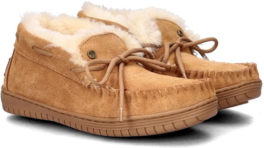 Warmbat Australia suède pantoffels cognac