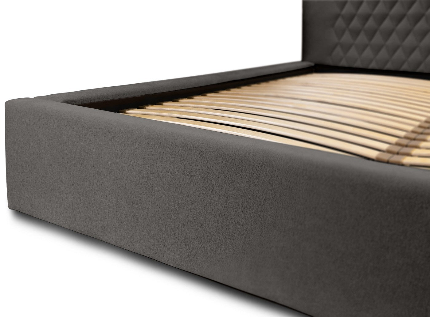 Trae Mobler Montana 180 x 200 cm Gestoffeerd Bed Donkergrijs