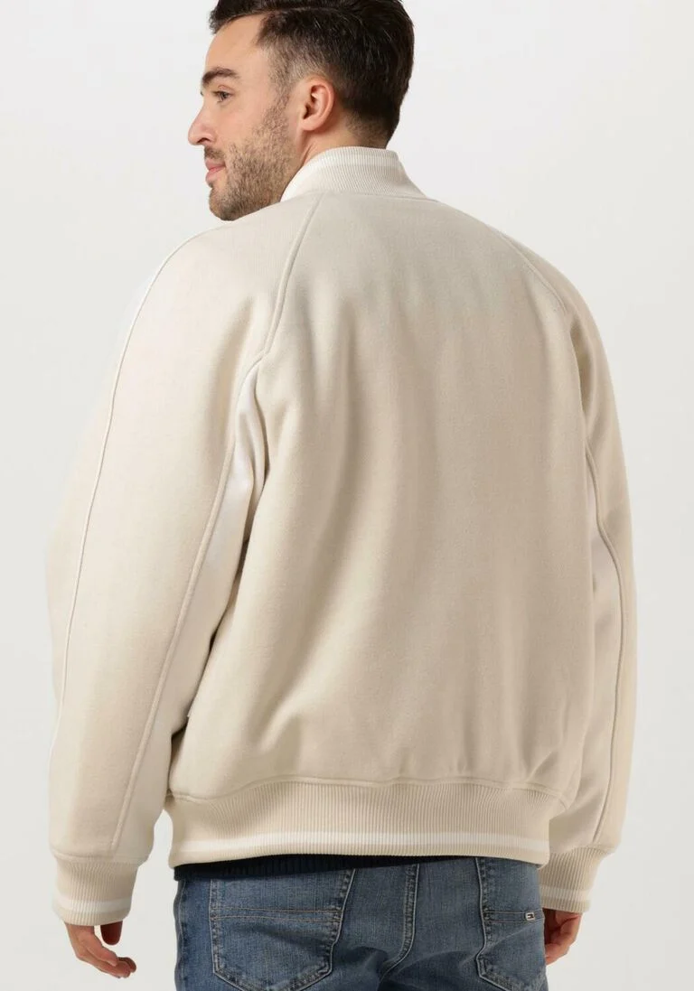 TOMMY JEANS beige tommy jeans jack tjm wool varsity bomber