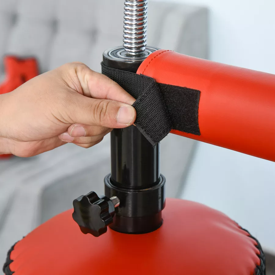 HOMCOM Boxtrainingsgerät mit drehbaren Arm schwarz, rot