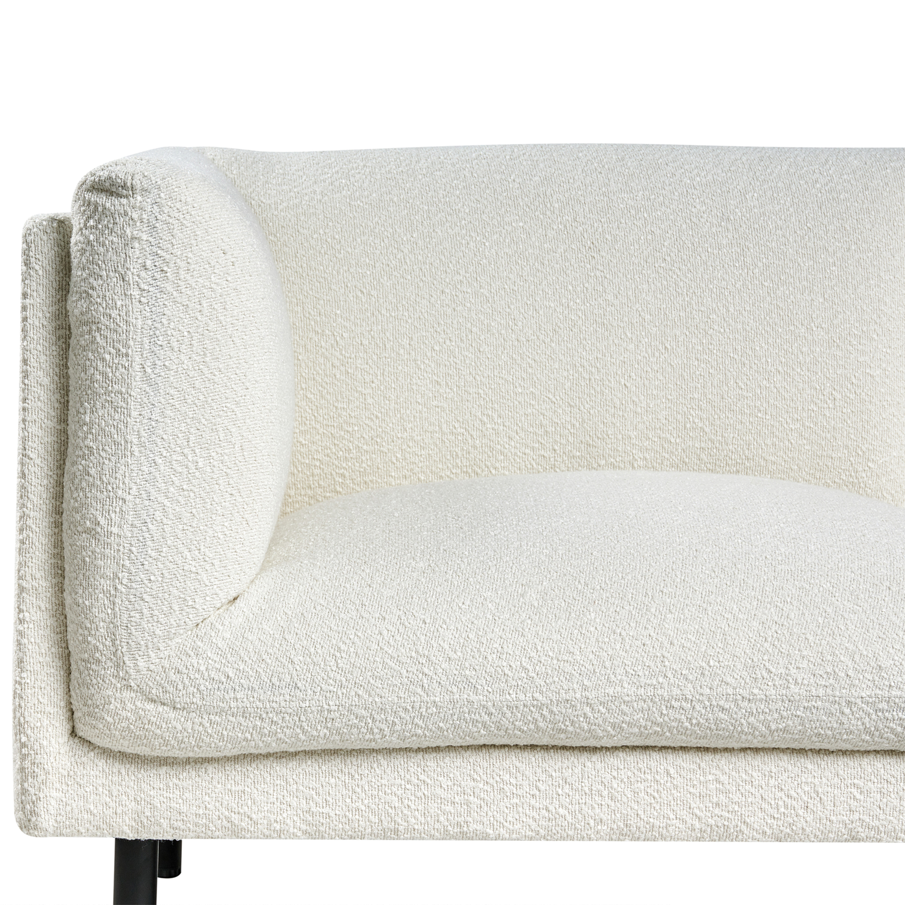 Beliani - VORGOD - Driezitsbank - Off-white - Bouclé