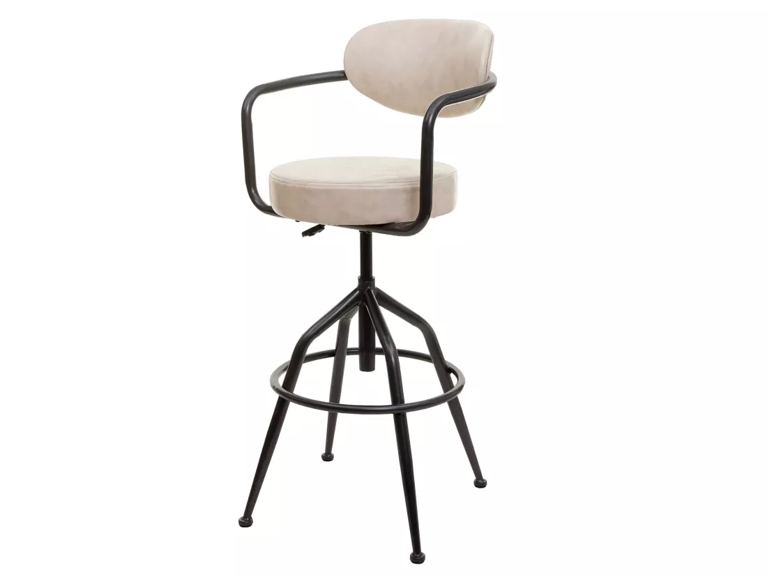 Tabouret de bar MCW-H10f, vintage beige