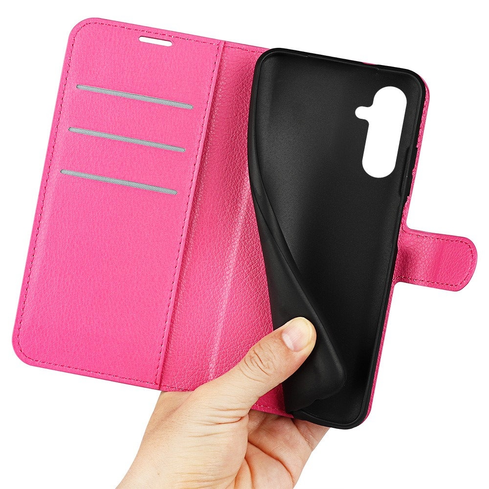 Samsung Galaxy A54 5G Leder Tasche Flip Cover Litchi Look - Pink