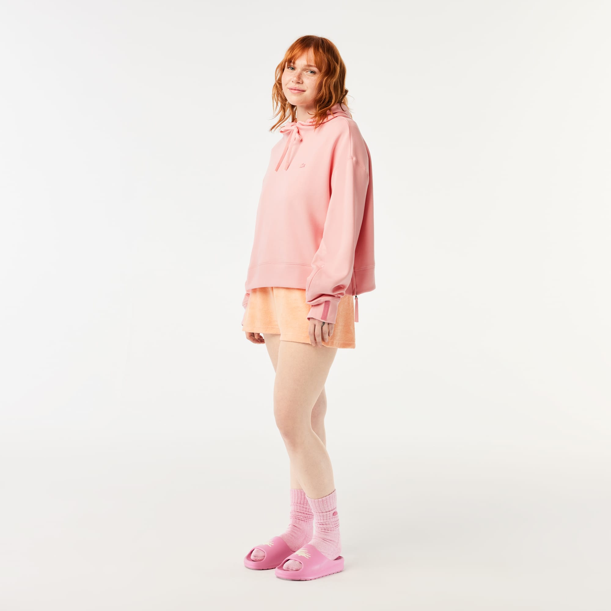 Sweatshirt à capuche Jogger femme Lacoste avec passe-pouce Sweatshirts - Rose - Lacoste - Femme