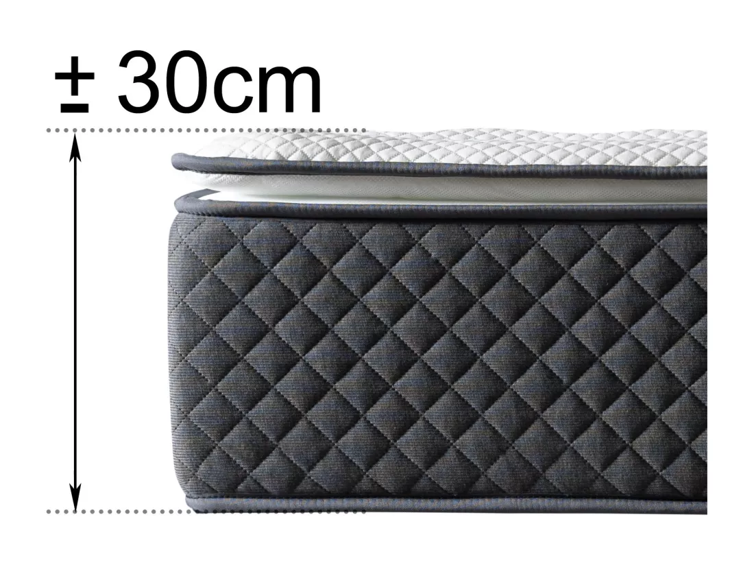 Matelas Mousse 160x200 Amsterdam - Ferme - Réversible - Côté Été/hiver - H30 Cm