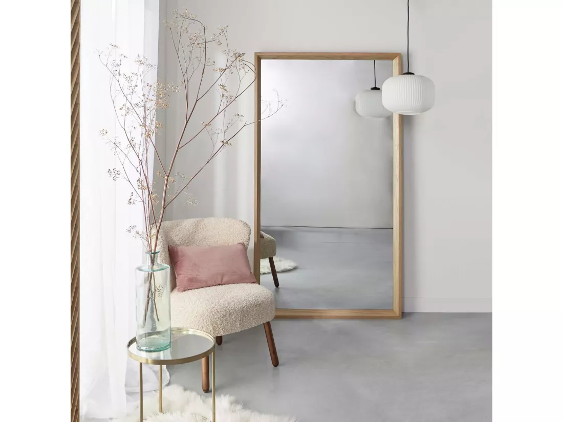 Miroir en chêne rectangulaire 100 x 180 cm GABY