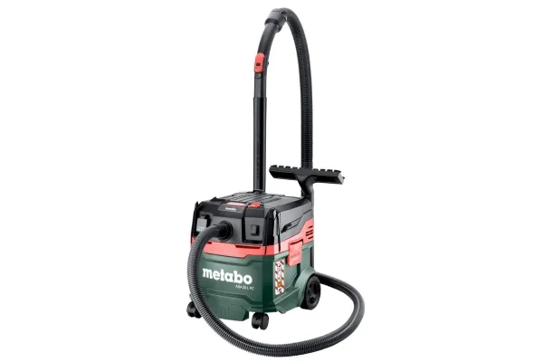 Metabo ASA 20 L PC, 1200 W, Beholder vakuum, Tør&våd, 20 L, 78 dB, Sort, Grøn, Rød