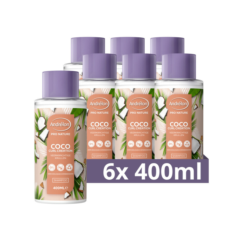 6x Andrelon Shampoo Coco Curl Creation400 ml