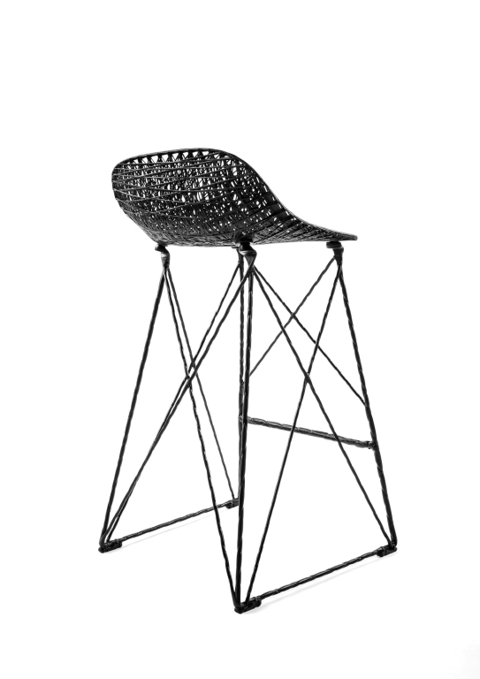 Moooi Carbon Low barkruk H66 zwart