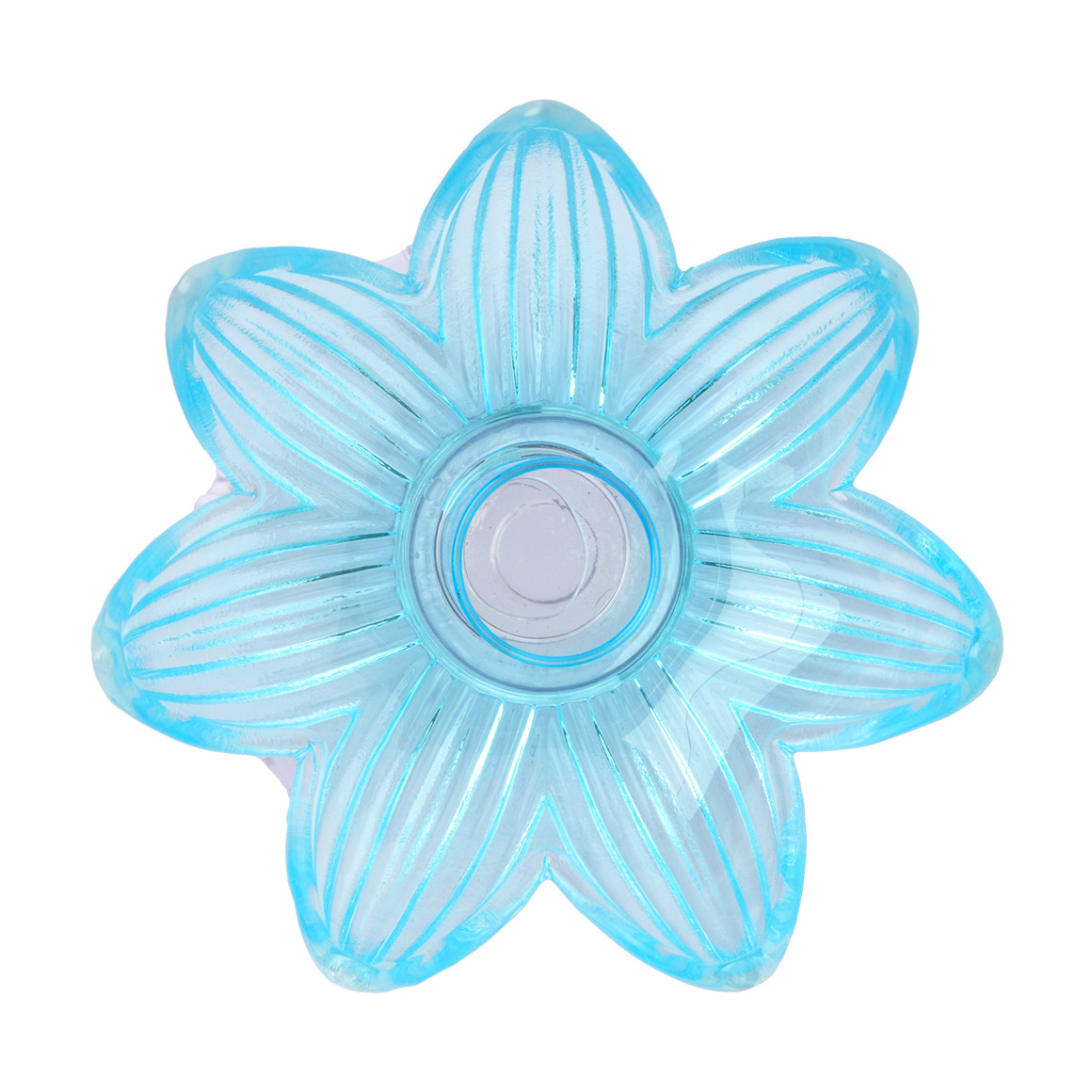 My Home Kerzenhalter in Blumen-Form lila / hellblau