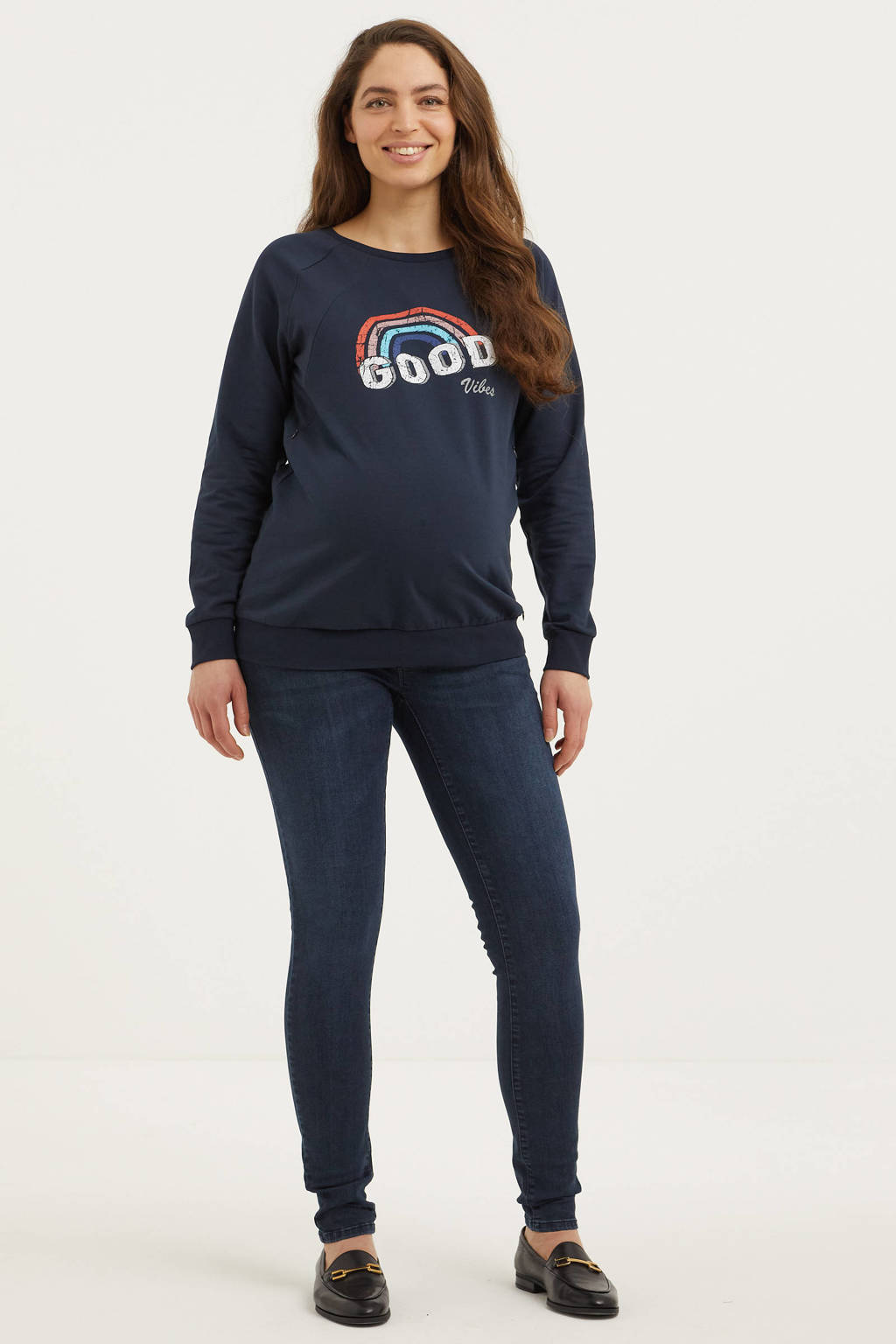 LOVE2WAIT low waist super skinny zwangerschapsjeans met katoen 063 - dark aged
