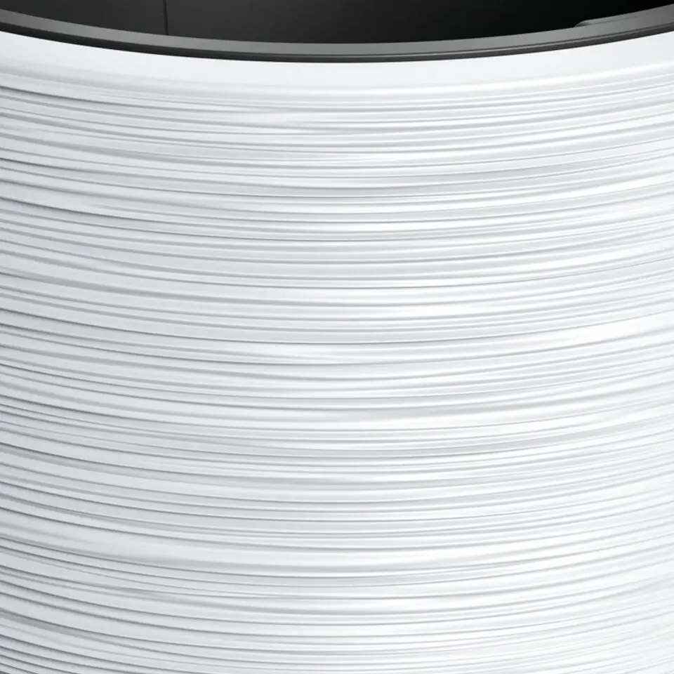 Prosperplast Plantenpot Furu Stripes - kunststof - wit - 40x40 cm