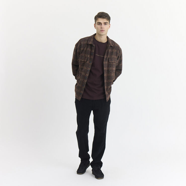 By Garment Makers Lennox Wool Overshirt Wood - Recycled Ebony brown