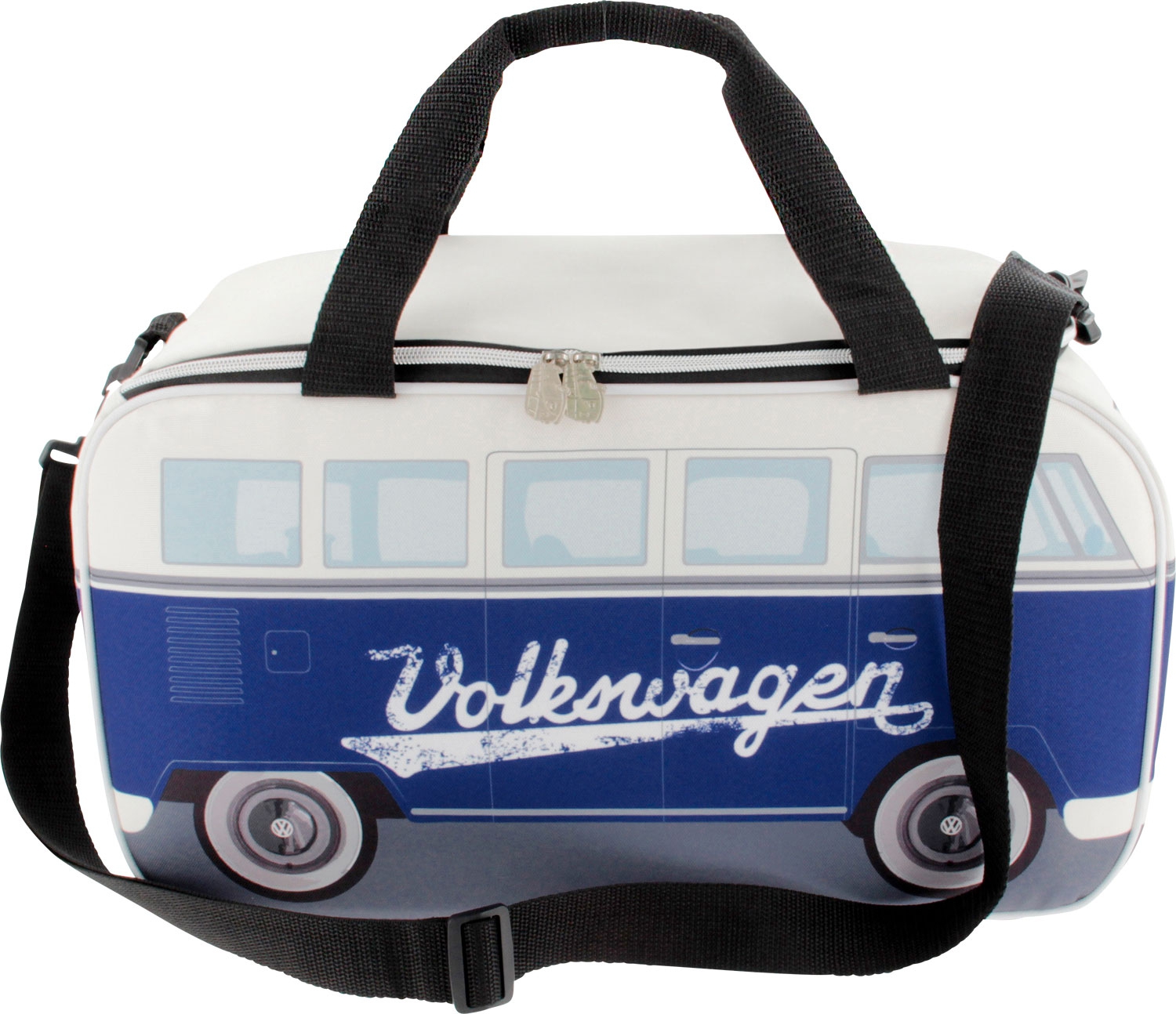 VW Collection Kühltasche 25 Liter in T1 Bulli Format Weiß / Blau