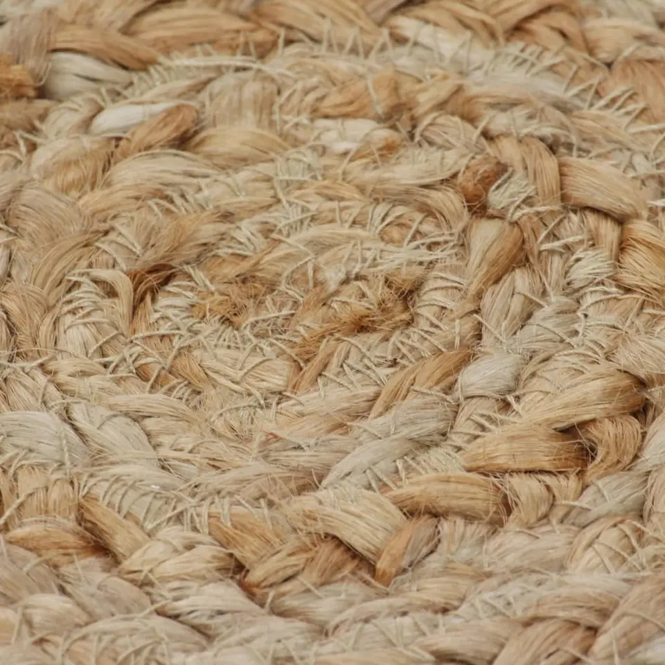 vidaXL Rond Tapijt – Beige Jute – Ø150 cm – Handgeweven Look