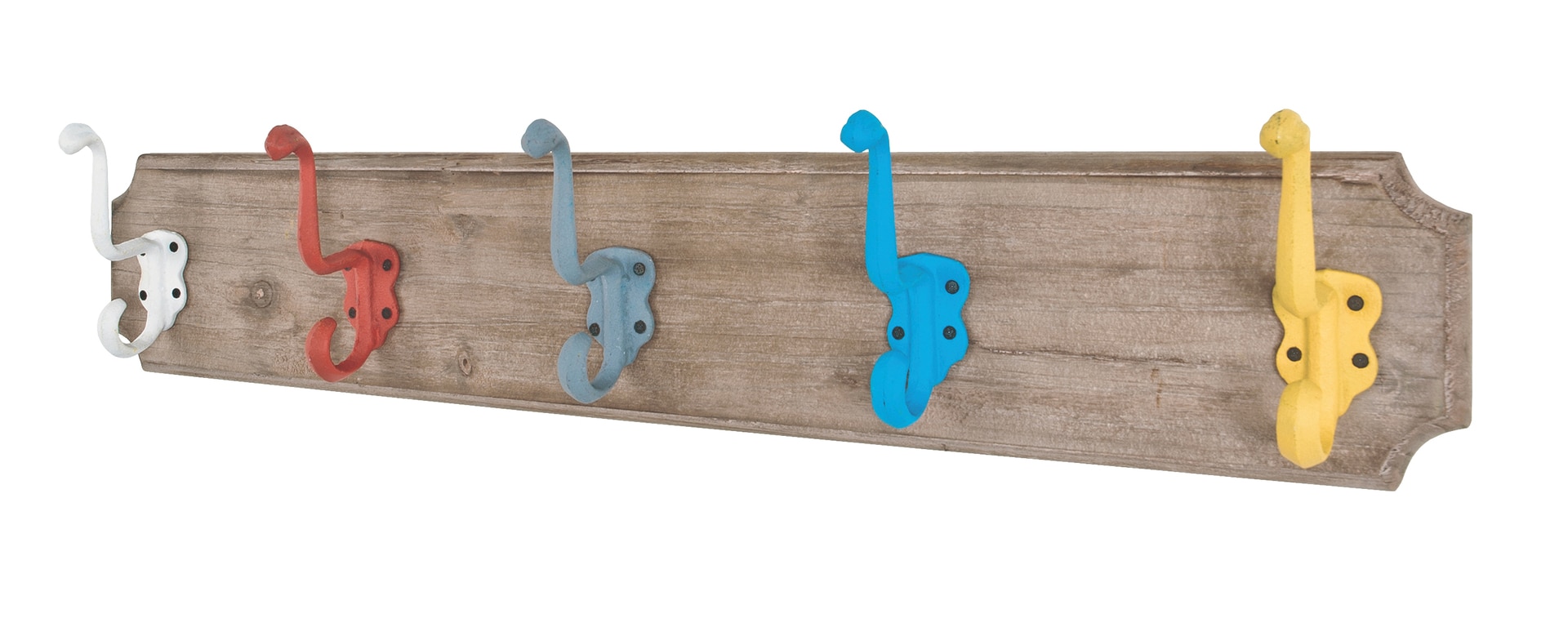 Garderobe Mia 5 Home Tanne massiv/Bunte Haken 61 x 13 x 8 cm