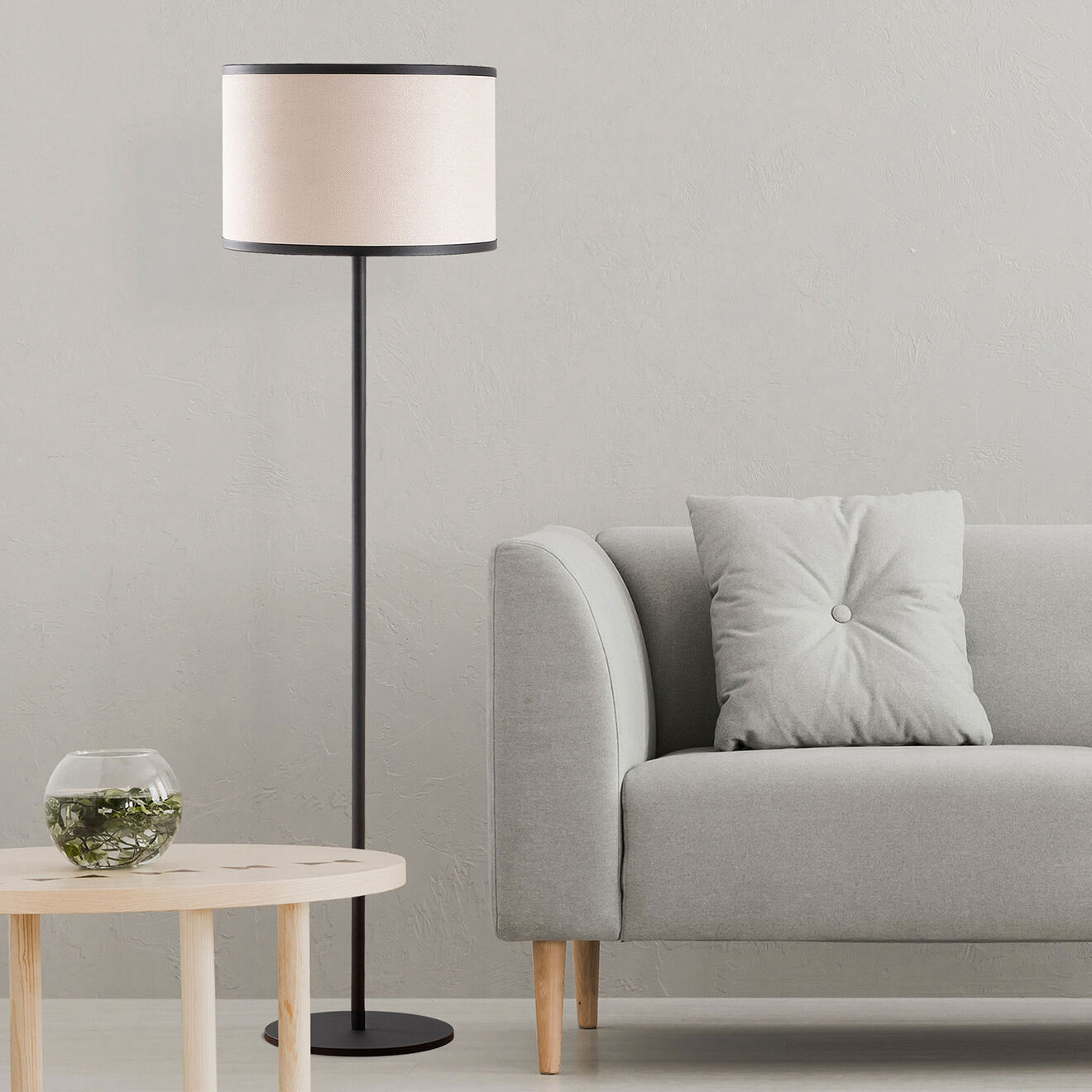 Sheen Lampadaire Way noir/crème - D.40x156 cm