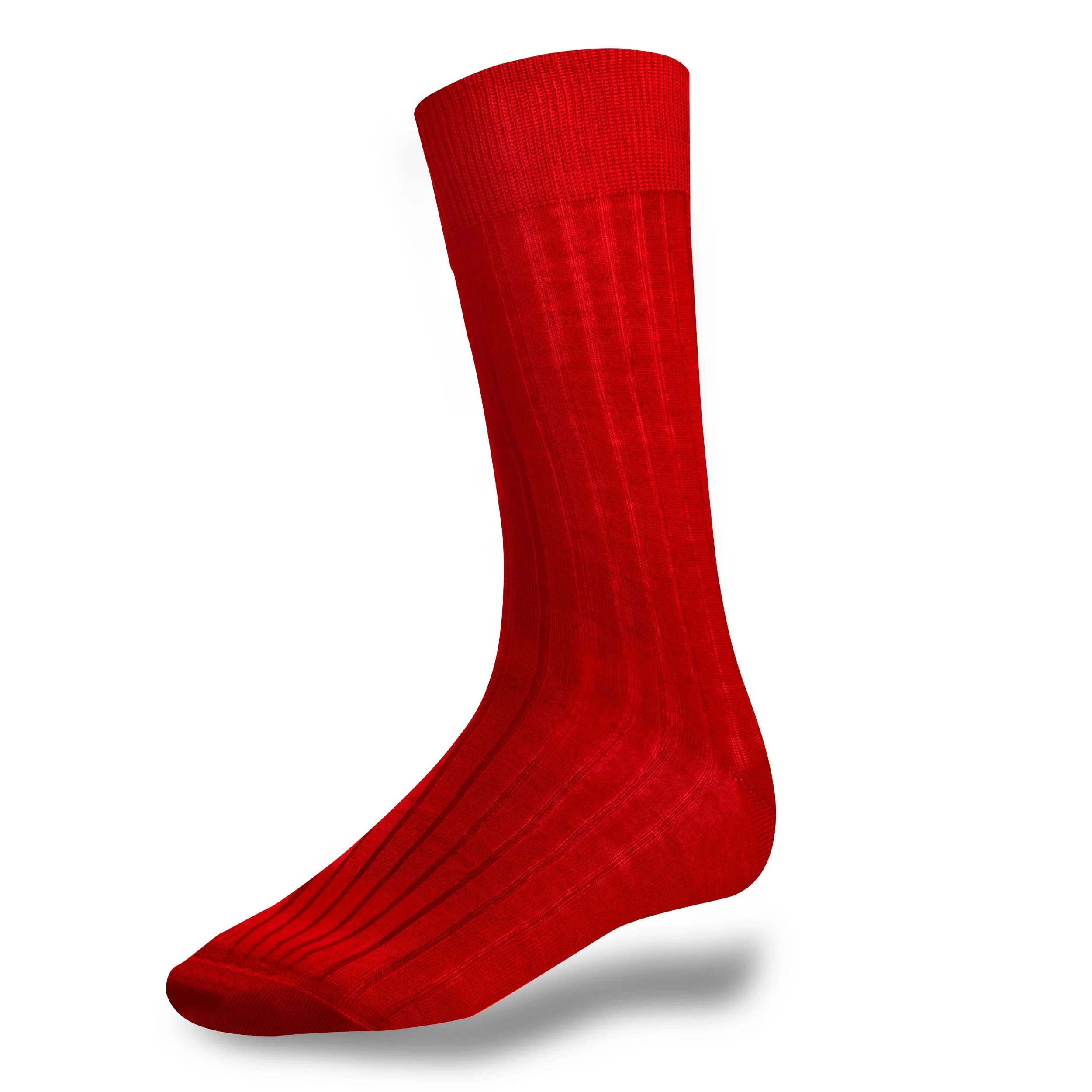 Chaussettes rouges en coton fil d'Ecosse