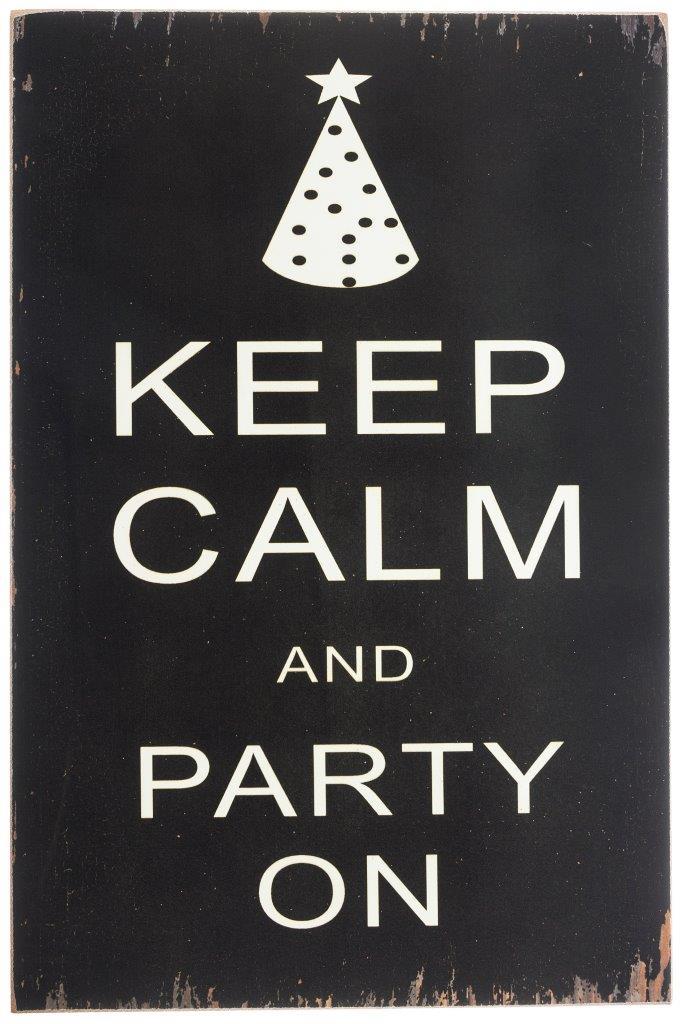 Holzschild - Party on - 30x45 cm
