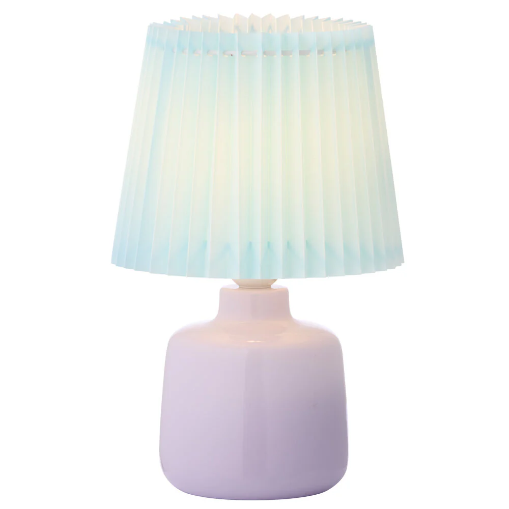 Bahne Interior  Plisse bordlampe, lilla/blå - H29,5 cm