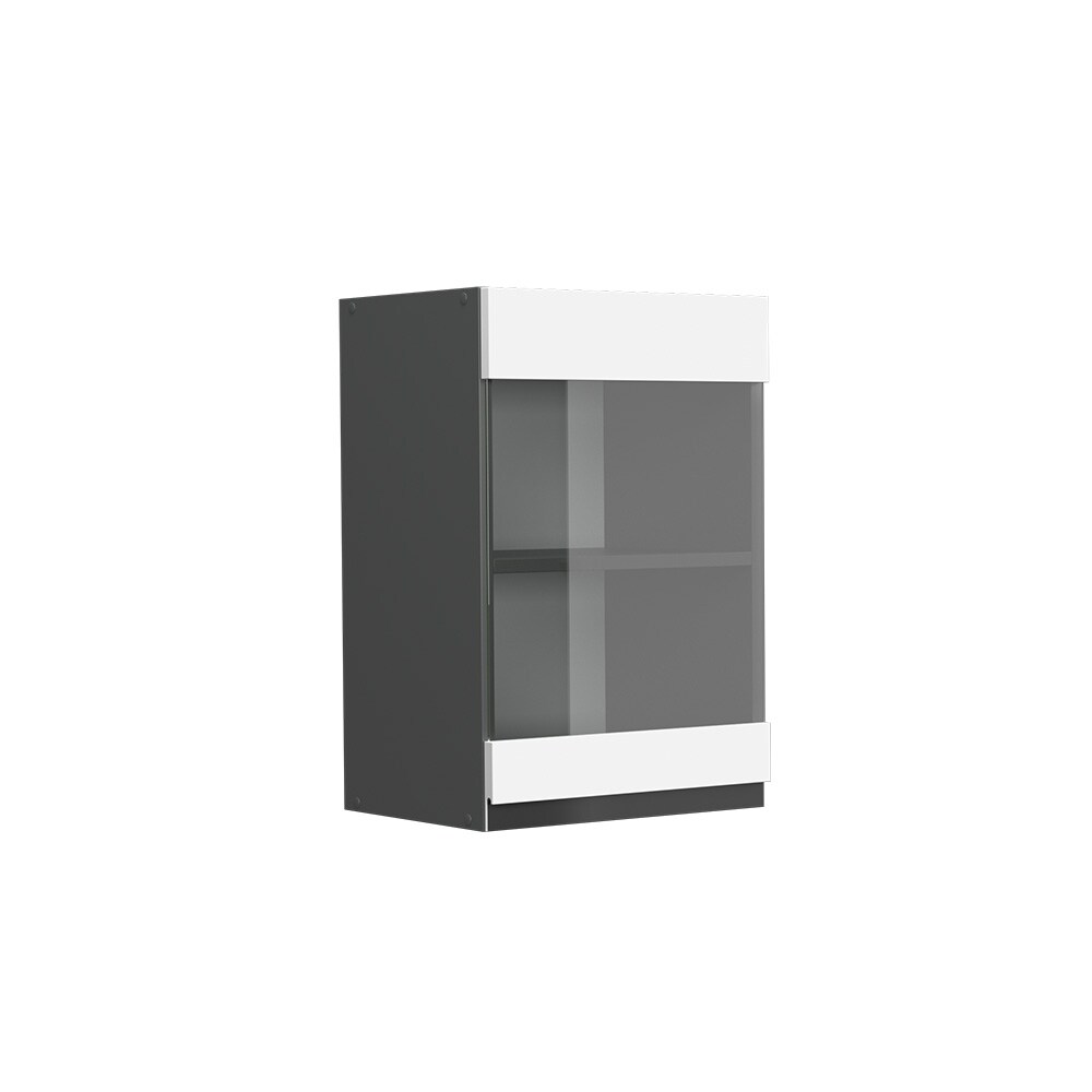 Vicco Glashängeschrank Küchenschrank Küchenmöbel R-Line J-Shape Anthrazit Weiß 40 cm modern