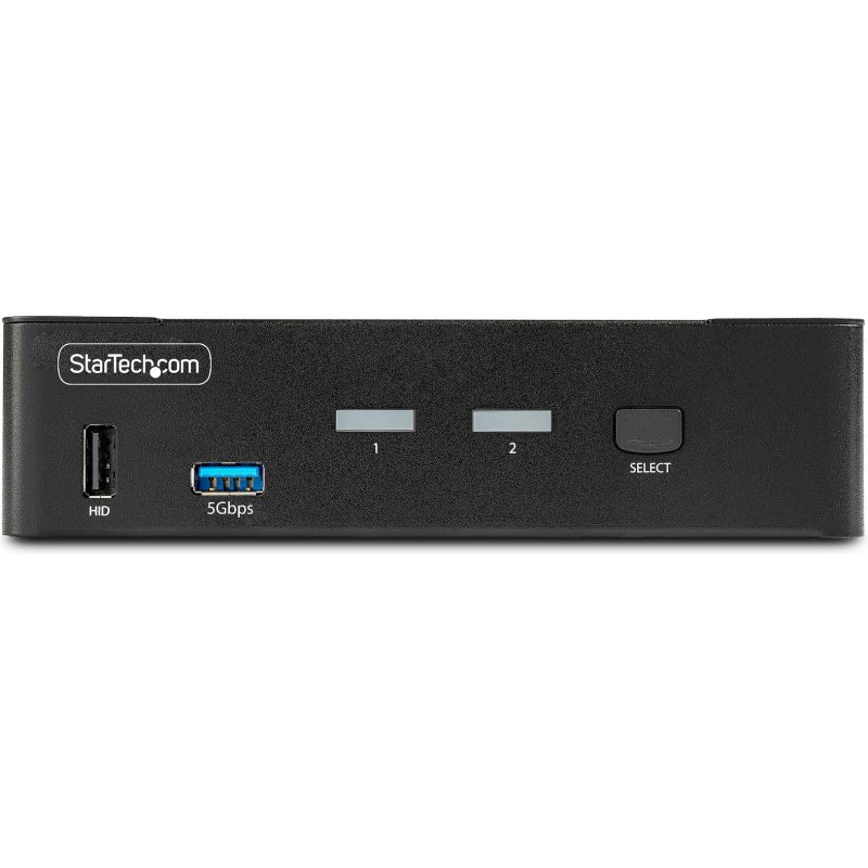 StarTech.com Switch KVM DisplayPort 2 Ports - 8K 60H/4K 144Hz, Écran Unique, DisplayPort 1.4, 2 Ports USB 3.0, 4x USB 2.0 HID, Commutateur KVM, Commutation par Bouton-Poussoir, Conforme TAA - Indépendant de l'OS