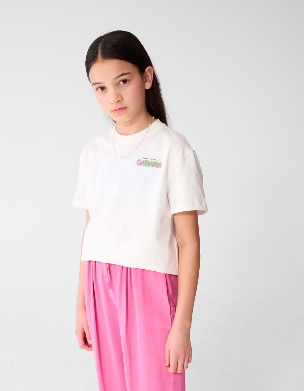 Cabana Artwork T-shirt Wit