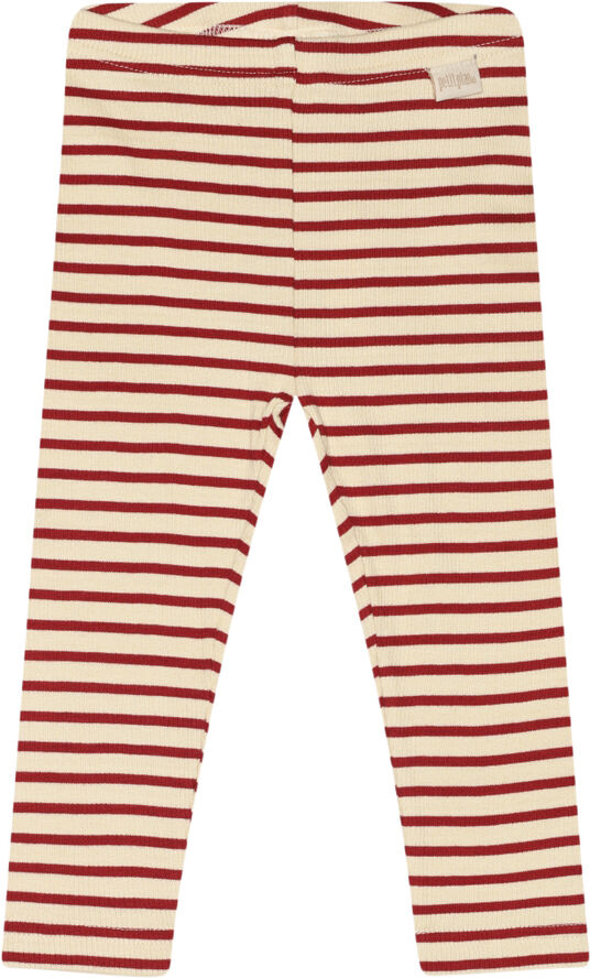PETIT PIAO Legging Modal Striped Chili pepper/dark