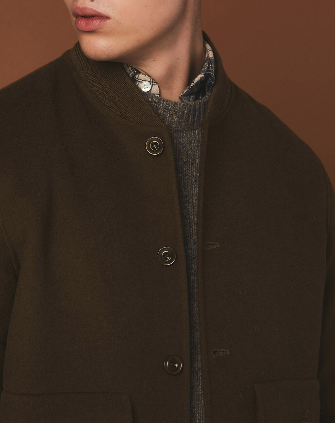 Hartford Blouson en Laine mélangée Dan army