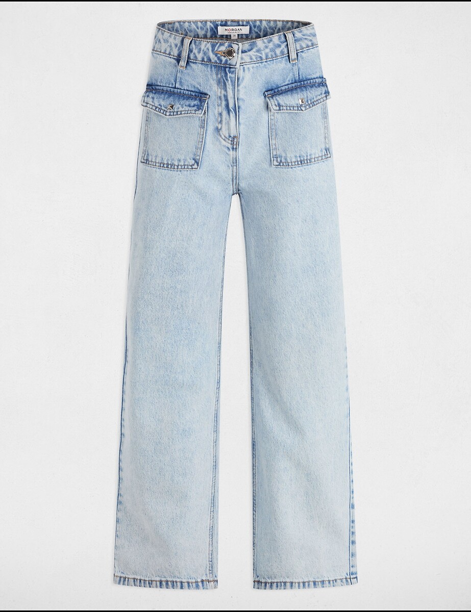 MORGAN<br>Calças jeans largas e de cintura alta