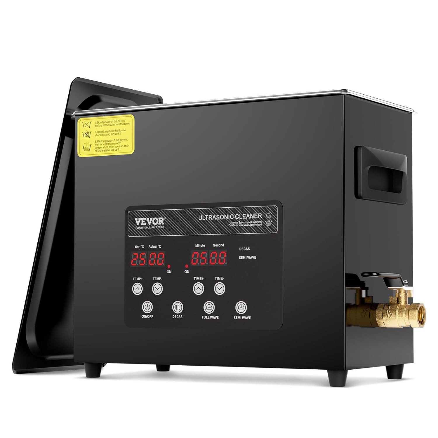 VEVOR 6 L Ultraschallreiniger 180 W digitales Ultraschallreinigungsgerät mit Schonmodus & verbesserter Entgasung, 40 kHz industrieller Schmuckreiniger mit Heizung & Timer, für Brillen Uhren