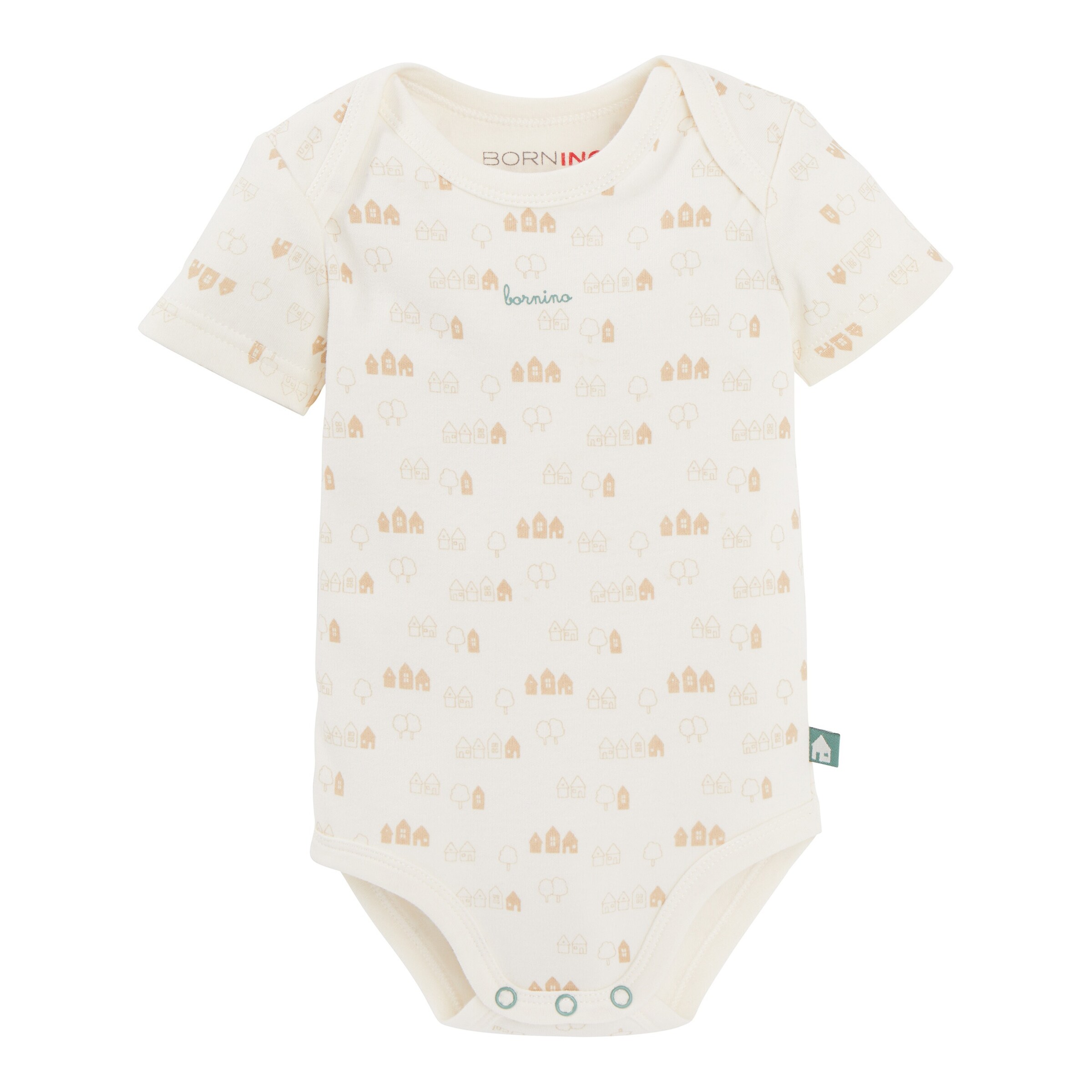 Bornino - Lieblinge 3er-Pack Bodys kurzarm Ringel Haus