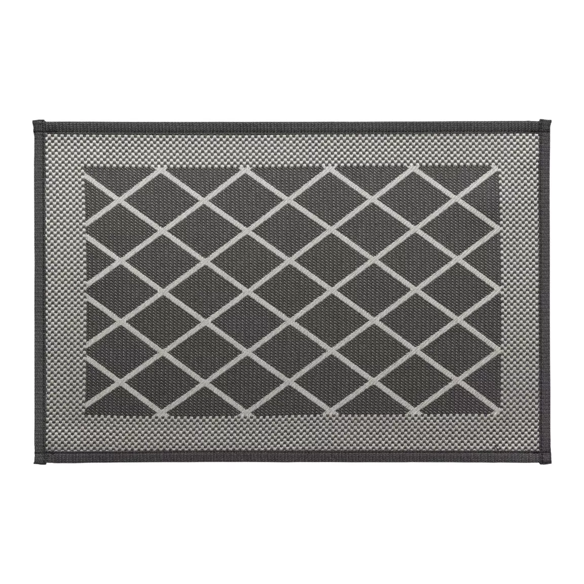 Tapis d'entrée antidérapant (40 x 60 cm) Losange Gris