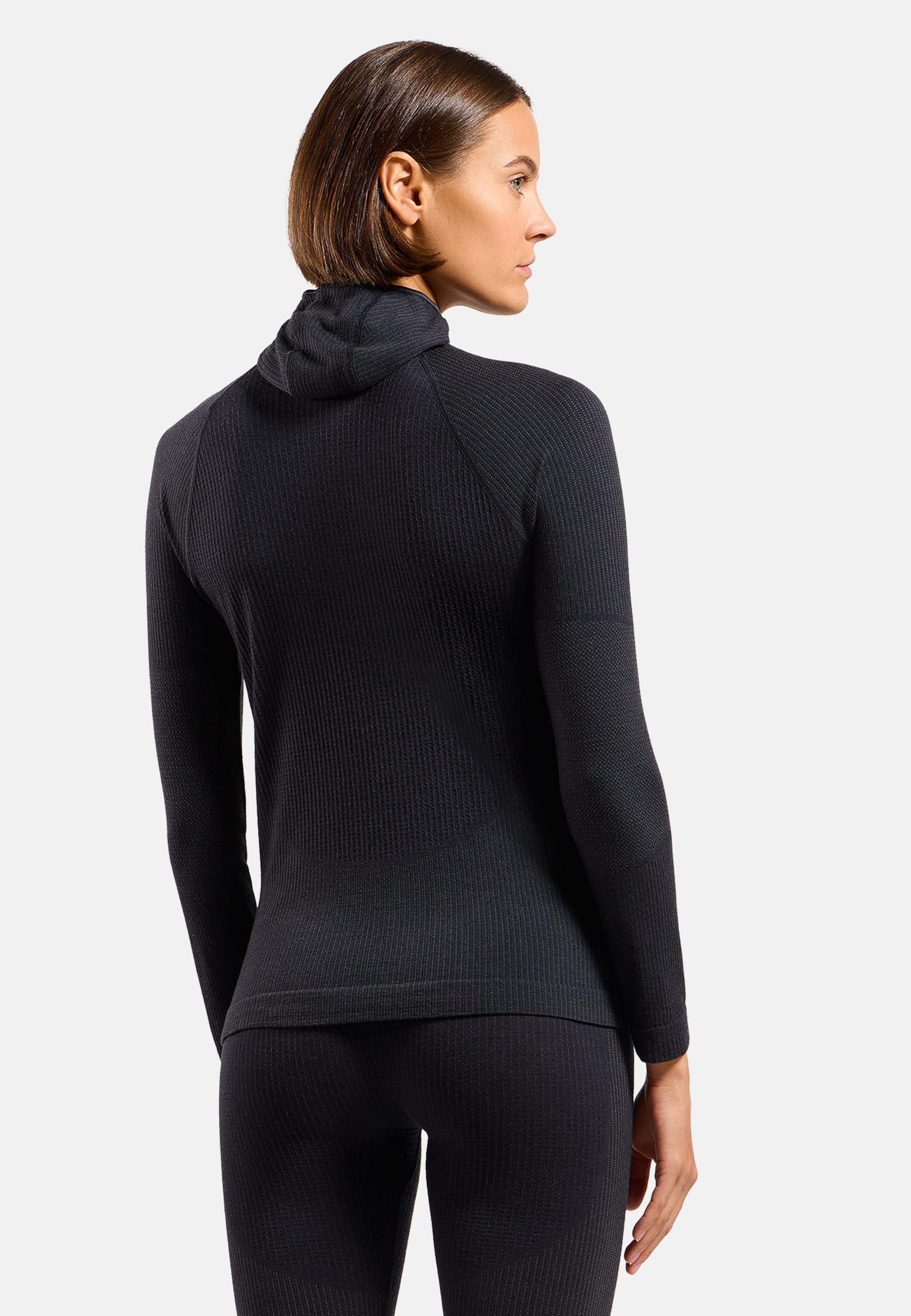 Seamless Performance Wool Funktionsshirt mit Gesichtsschutz in black