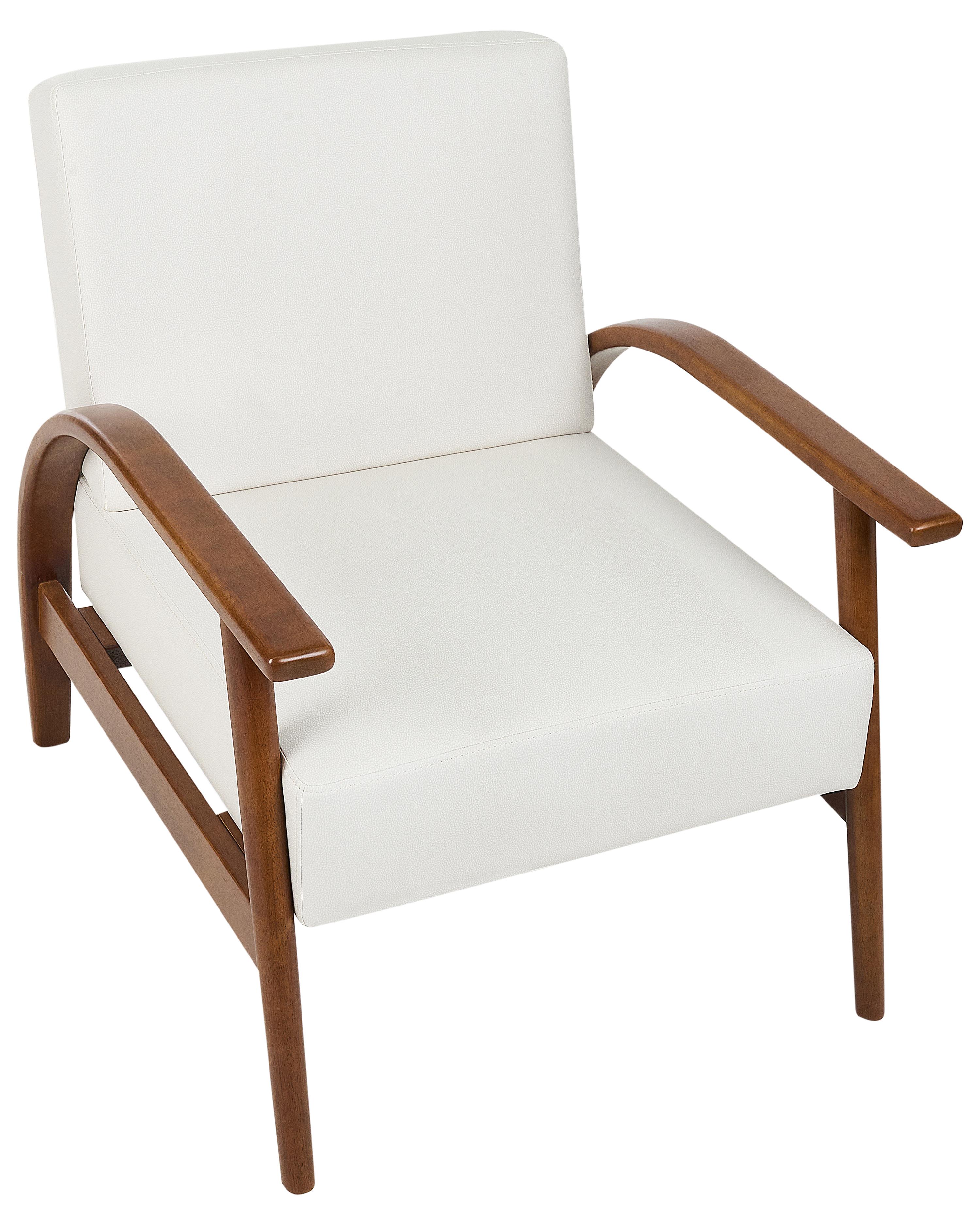 Fauteuil SKARA Kunstleer Gebroken wit