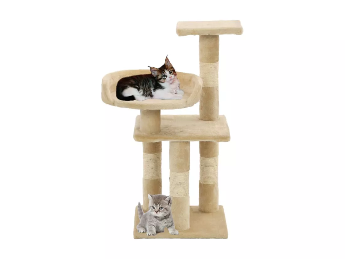 Arbre à chat avec griffoirs en sisal 65 cm Beige