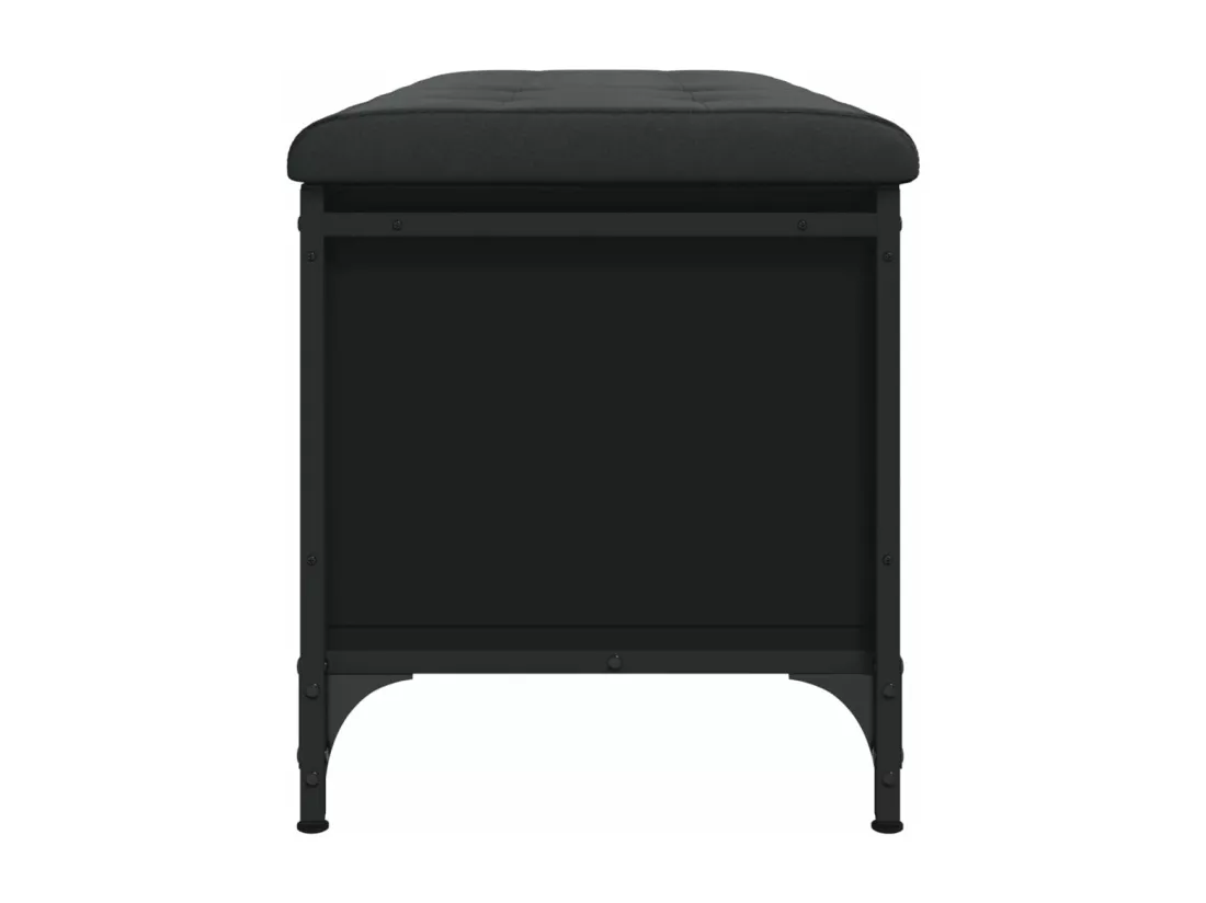 Banc de rangement noir 102x42x45 cm bois d'ingénierie