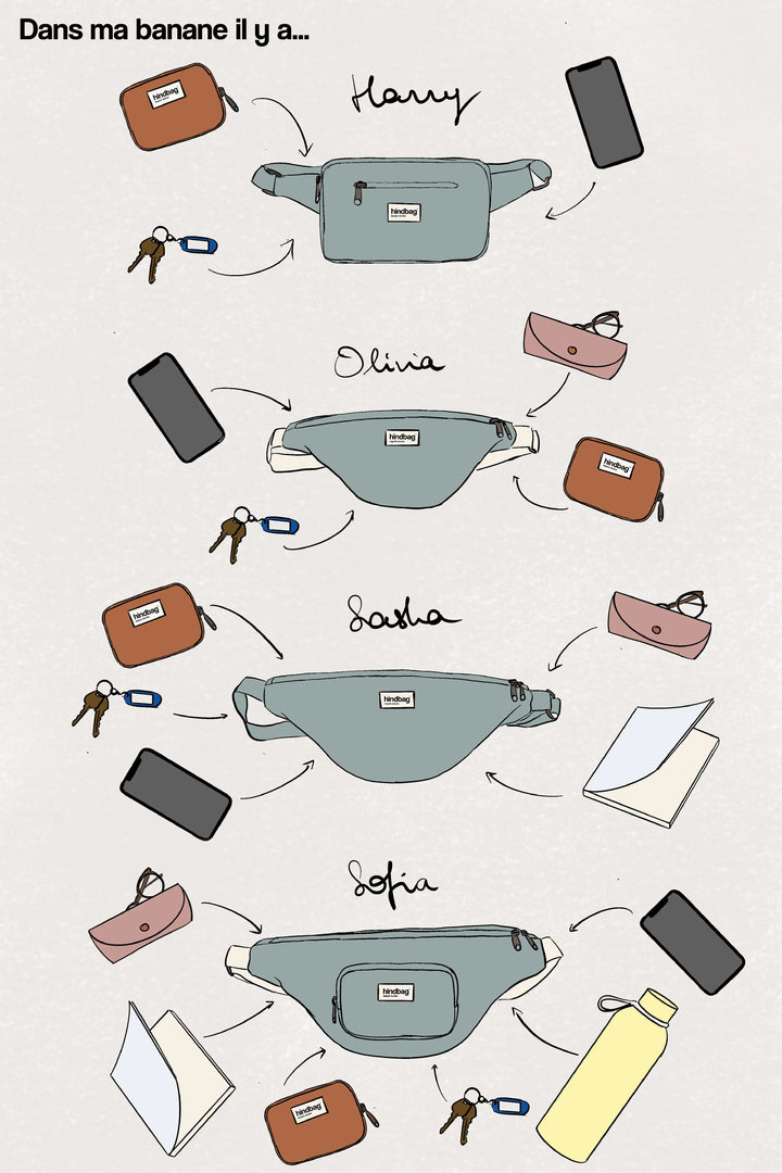 Sac banane L Sasha Prune