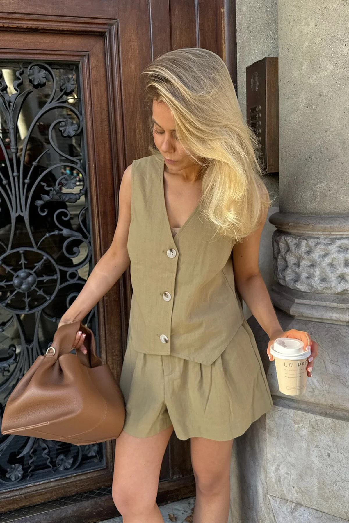 BYIC Celinaic Vest lkhaki light khaki