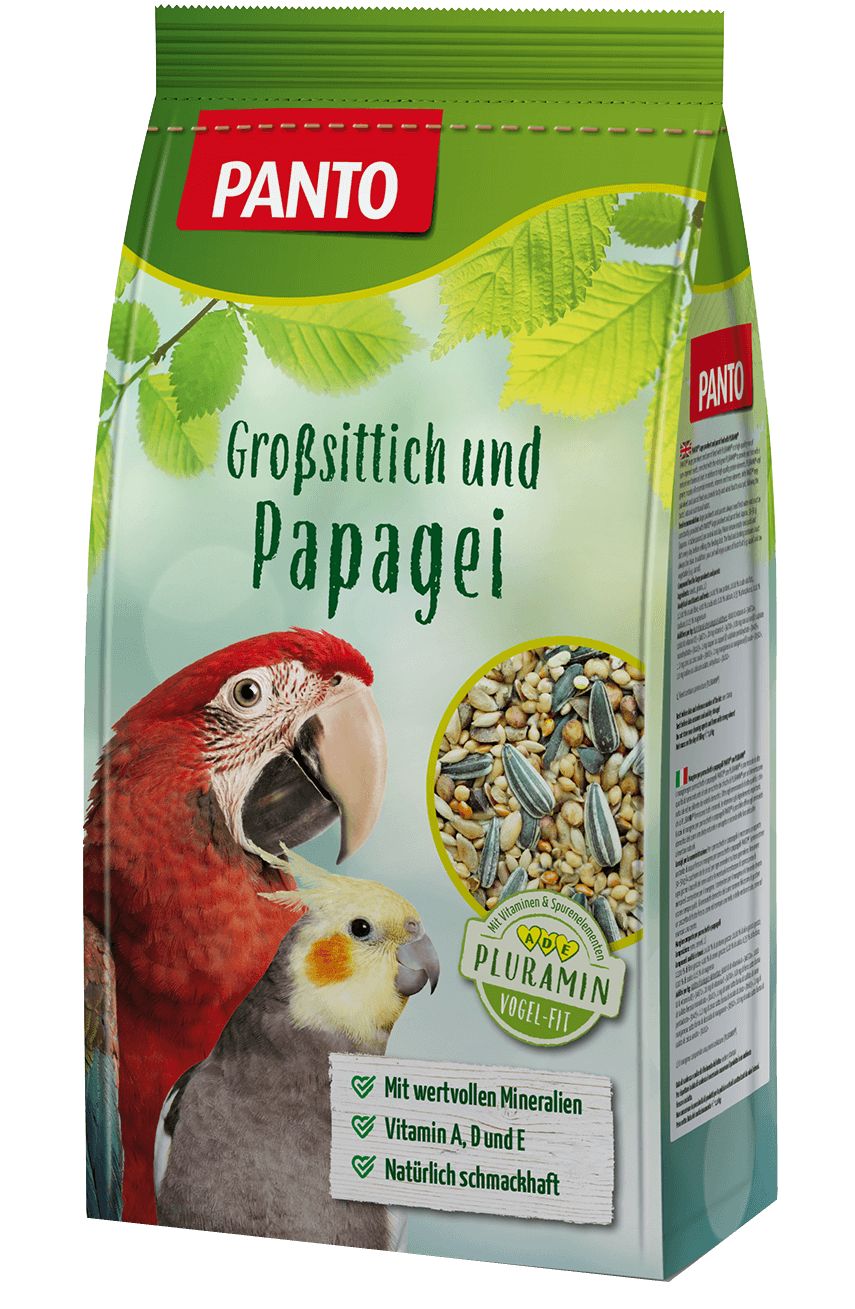 PANTO® Großsittich- und Papageienfutter mit Pluramin®