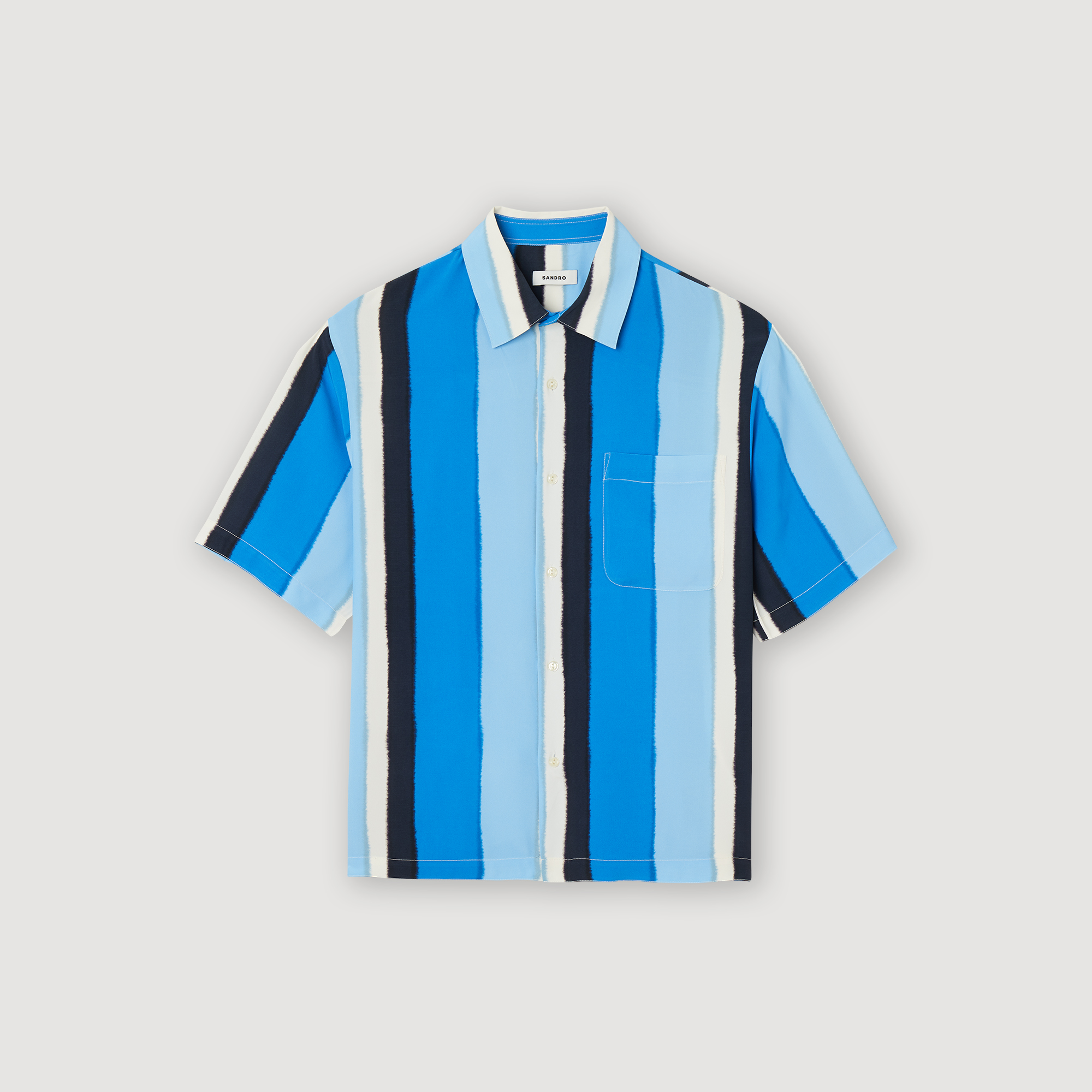 Chemise fluide rayee manches courtes