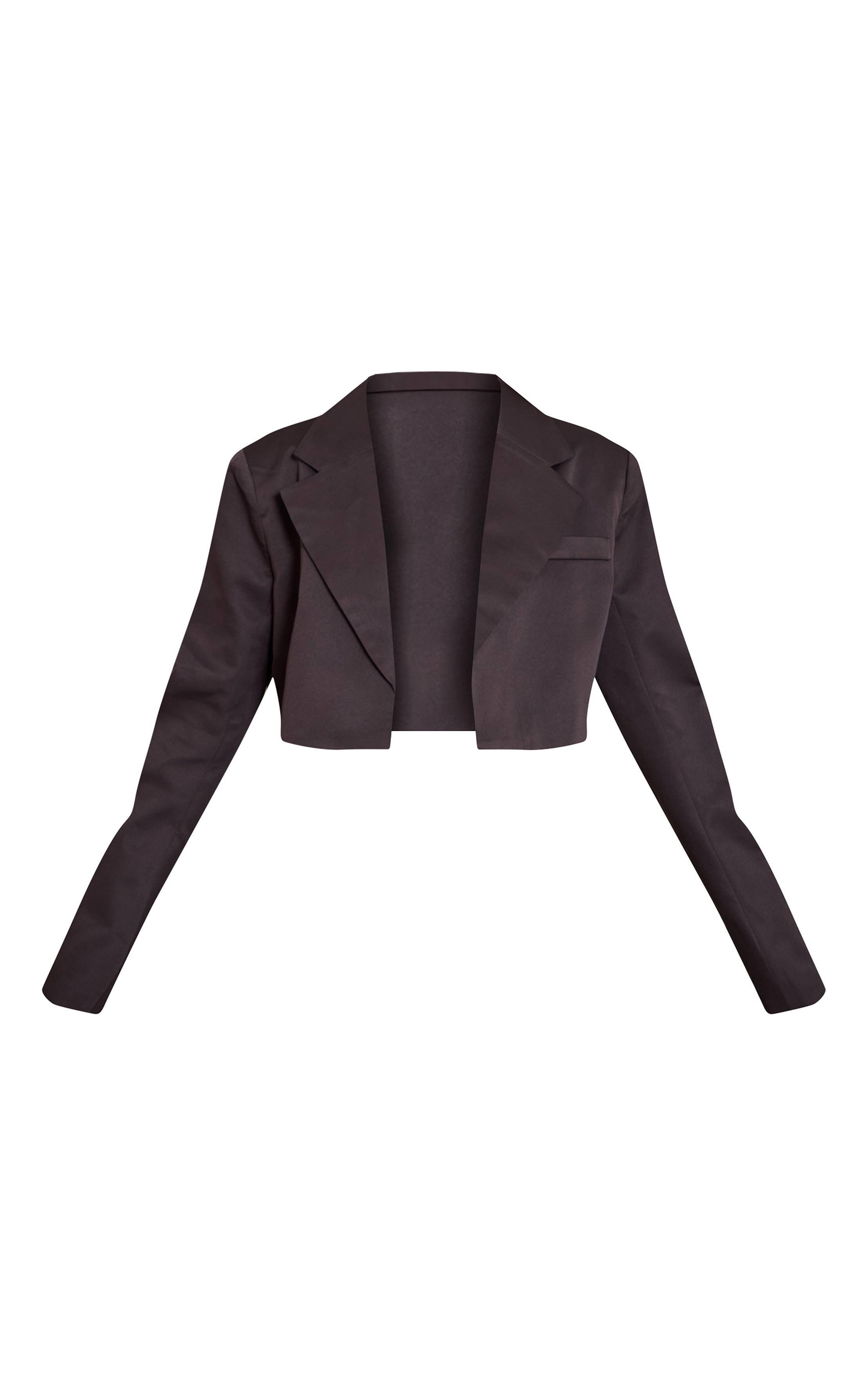 Charbon Blazer Court Ajusté