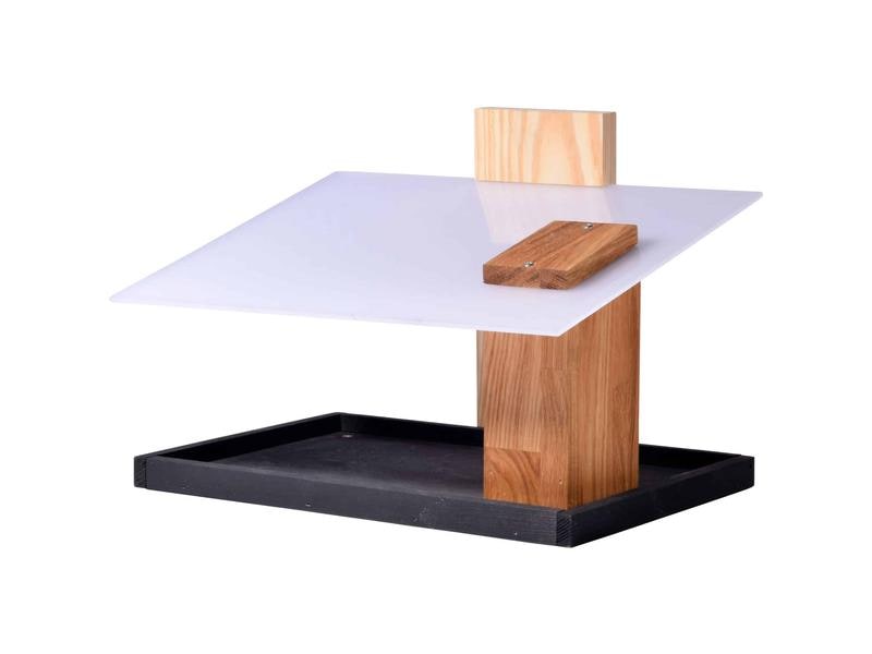 dobar Design-Vogelfutterhaus Futura I, 35 x 24 x 22 cm, Hol Futterstation für Wildvögel
