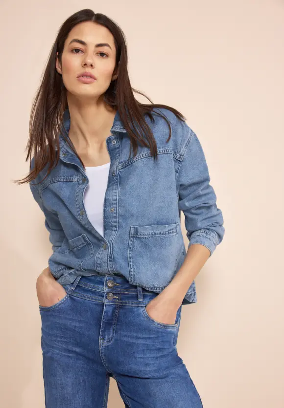 Lyocell Jeansjacke - light blue authentic wash