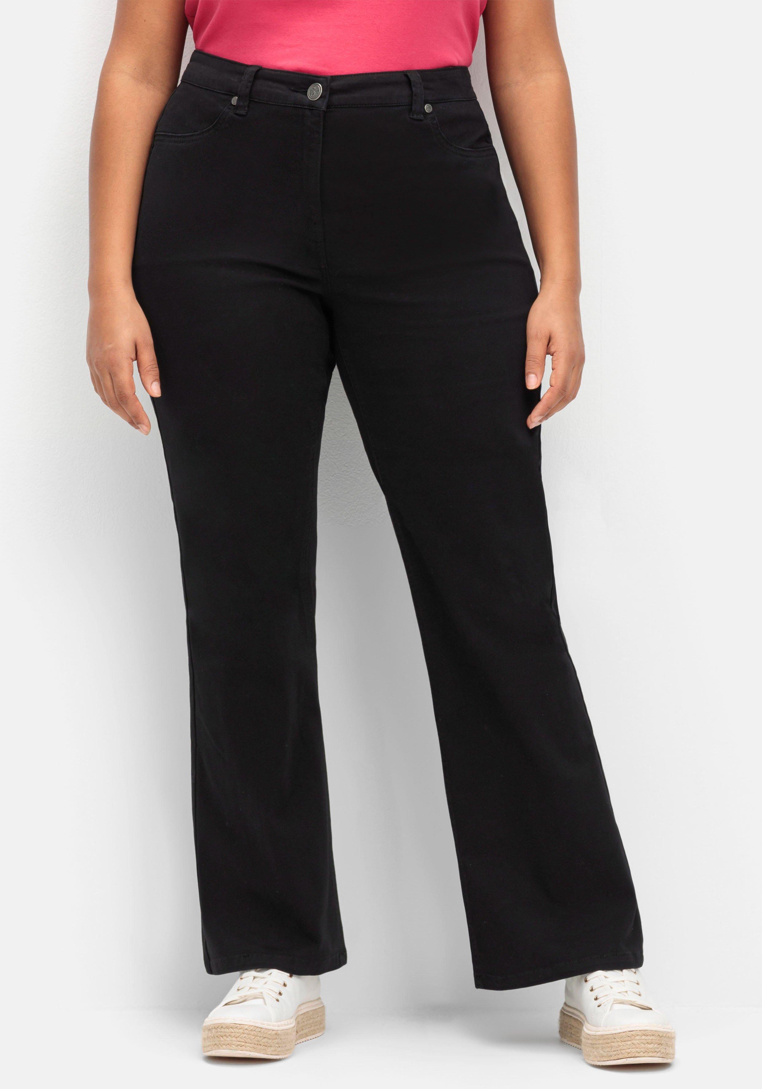 Twillhose in Bootcutform mit Shaping-Einsatz