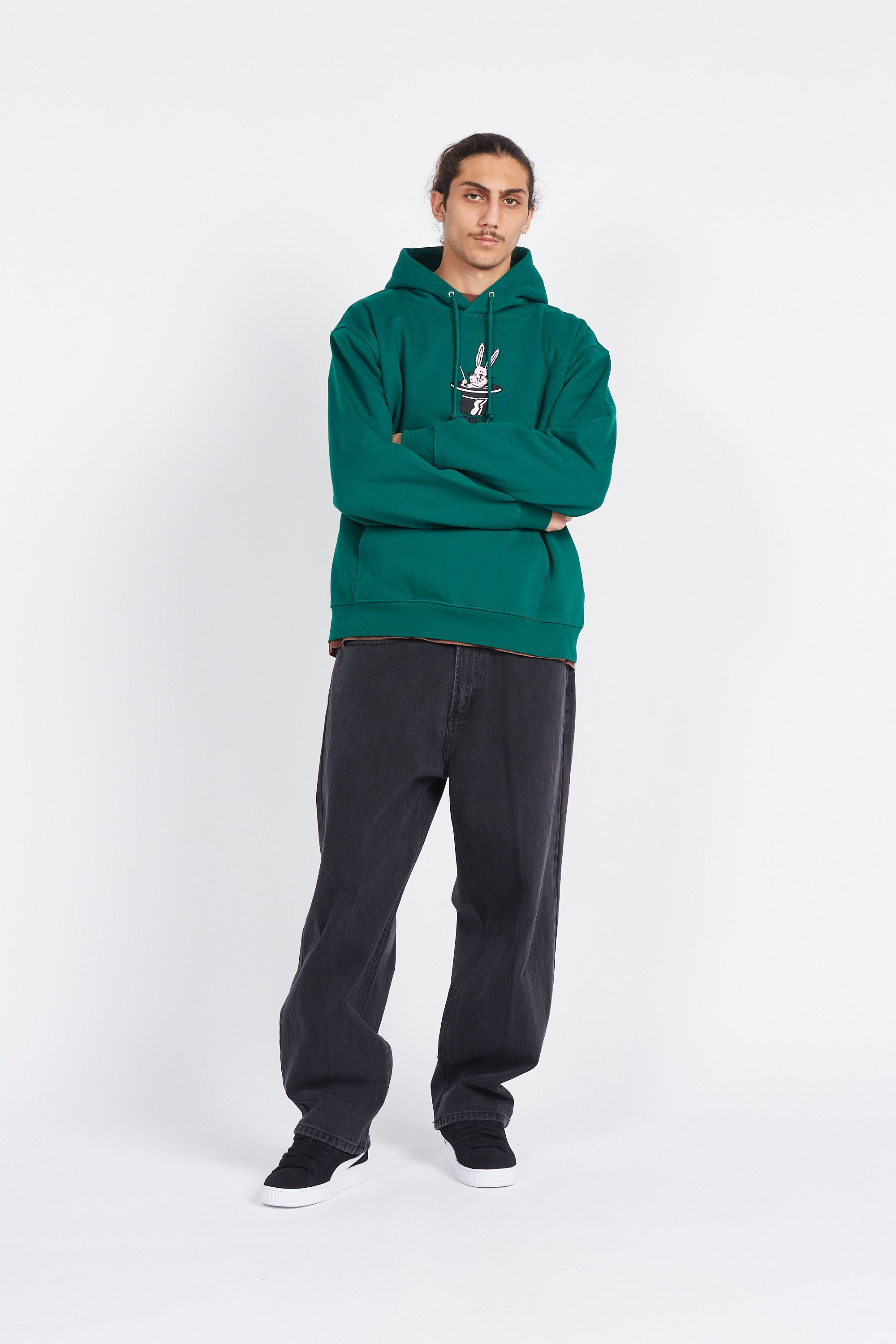 OBEY Hoodie OBEY DISAPPEAR HOOD Vert