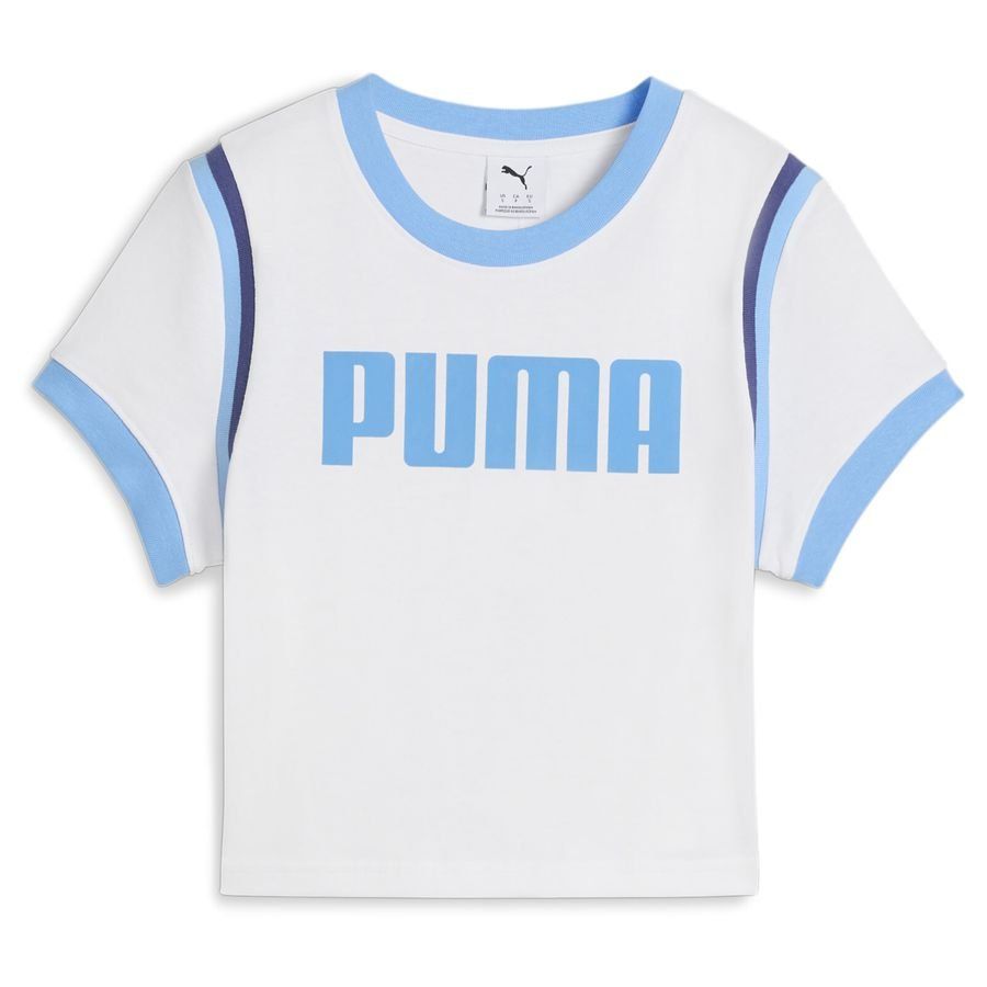 PUMA Graphic Bébé Tee - Blanc/Bleu