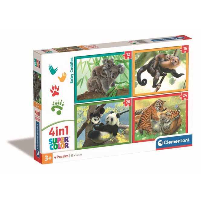 4in1 Puzzleset - Baby Cuddles - 12+16+20+24 Teile
