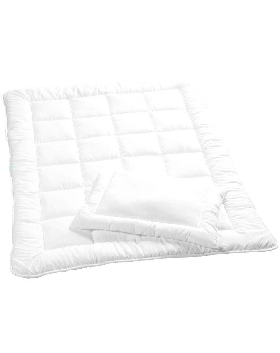Microfaser-Steppbett-Set (135x200/80x80) in weiß